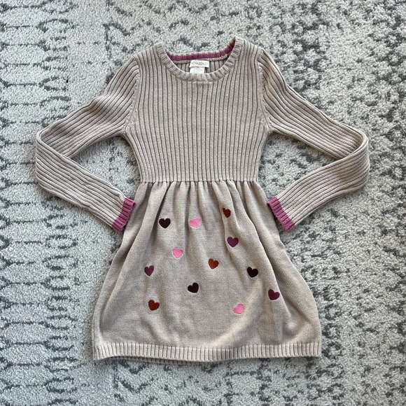 Girls Cynthia Rowley Heart Sweater Dress 7/8 - Picture 1 of 6